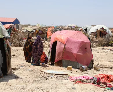 Women in IDP camp in Somalia