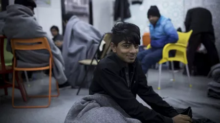 Boy at refugee camp