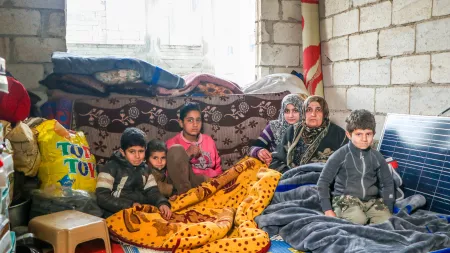 Displaced Family in Syria