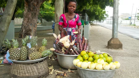 Woman selling fruits
