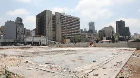 Empty construction area in Lebanon