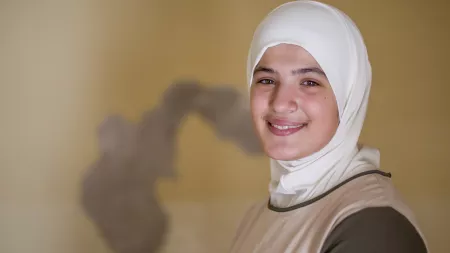Portrait of Syrian girl Marwa