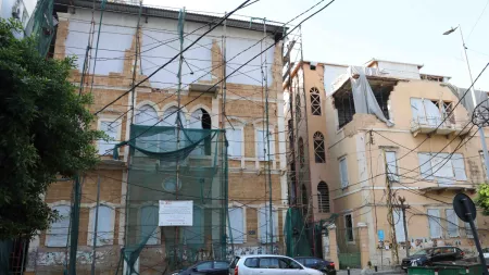 Damaged building in Beirut, Lebanon