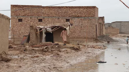 Flood affected area in Pakistan