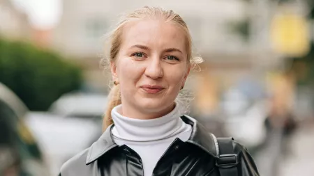 Maria, 31, is a volunteer driver for a local student organization in Ukraine. 