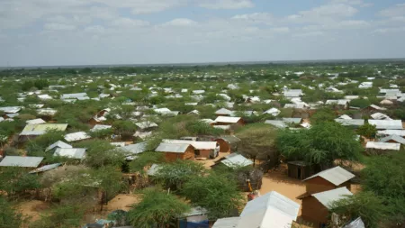 Kenya_Aerial of Dadaab housing