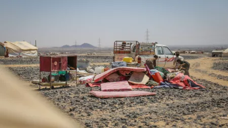 Yemen_Camp supplies in displacement camp