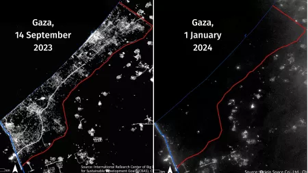 Satellite images of Gaza
