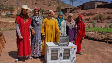 Women entrepreneurs receive equipment to rebuild their businesses as part of earthquake recovery efforts
