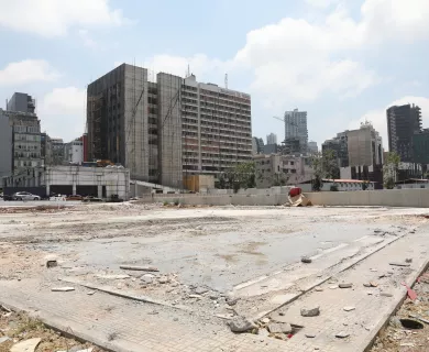 Empty construction area in Lebanon