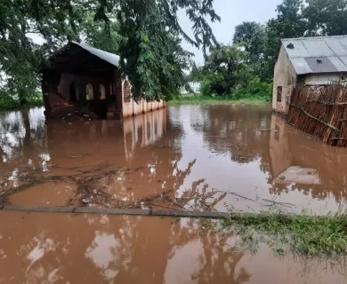 Flooded area in Malawi