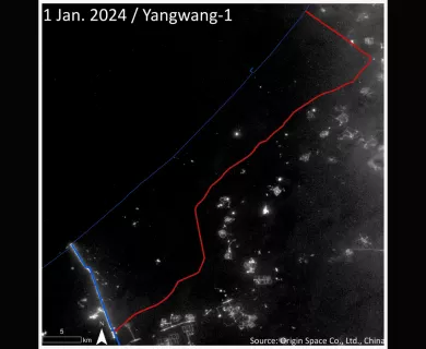 Gaza satellite image on January 2024